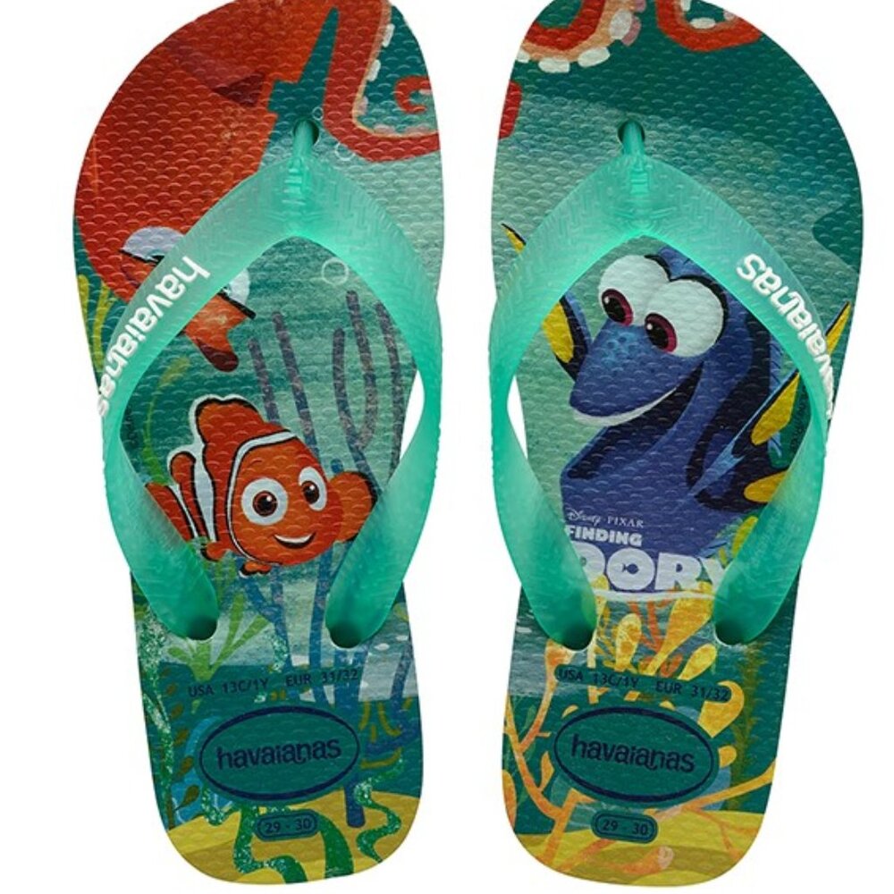 Havaianas Kids Disney Nemo and Dory Sandal Flip Flop - Ice Blue - NWT